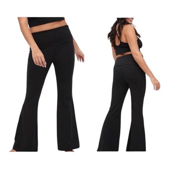 Aerie Pants - Aerie OB Foldover Super Flare Hi-Rise Yoga Pants NWT Woman Small
